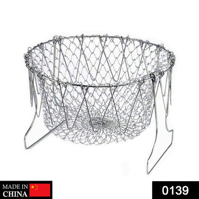 139 Foldable Strainer Chef Basket DeoDap