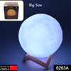 6263A Moon Lamp3D Printing LED Night Light Moon Light with Stand, Warm & Cool, USB Rechargeable for Kid Lover Birthday Day Gift