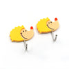 4583 Self Adhesive Smiley Cartoon Wall Hooks Multipurpose Strong Wall Sticker Hooks Wall Hook Holder Door Hanger (2pc). DeoDap