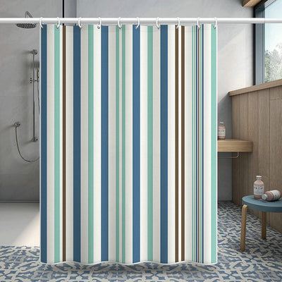 6718 Bright Vertical Stripes in The Shower Curtain (180x220cm) DeoDap