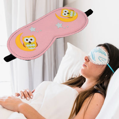 7365  SLEEPING MASK LIGHTWEIGHT COTTON FABRIC BLINDFOLD SOFT EYE MASK SUPER NEW PREMIUM EYE MASK (1 PC) DeoDap