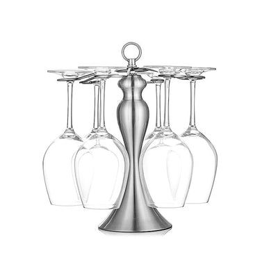 5948 Classic Elegant Tabletop Wine Cup, Rack 6 Wine Glass Holder Storage Freestanding stemware Rack Display Holder, Upside Down Hanging Cup Organizer Display Drying Rack Stand