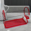 7664 Stainless Steel Rectangle Dish Drainer Rack / Basket with Drip Tray DeoDap