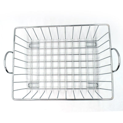 2743 SS Square Basket Stand used for holding fruits as a decorative and using purposes in all kinds of official and household places etc. DeoDap