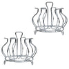 2134 Stainless Steel Glass Holder Glass Hanging Organizer for Kitchen Bars Pubs DeoDap