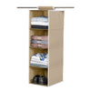 6743 Fabric Hanging 4-Shelf Closet Cloth Organizer DeoDap