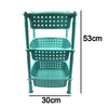 2588 3 layer round Kitchen Trolley Basket DeoDap