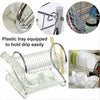 2962 Stainless Steel 2 Layer Kitchen Dish Rack/Plate Cutlery Stand DeoDap