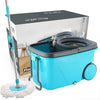 1160 Heavy Duty Microfiber Spin Mop with Plastic Bucket (Multicolour) DeoDap