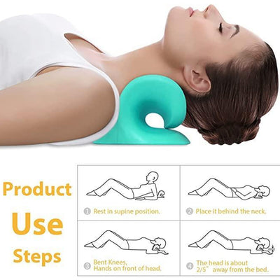 0511A Neck Relaxer | Cervical Pillow for Neck & Shoulder Pain | Chiropractic Acupressure Manual Massage | Medical Grade Material | Recommended by Orthopaedics