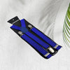 7298 Royal Blue color suspenders belts stylish, Metal Clip Elastic Casual and Formal Suspenders for MEN boys women girls