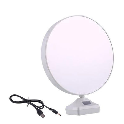 0860 Plastic 2 in 1 Mirror Come Photo Frame with Led Light DeoDap