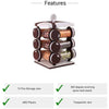 2036 Spice jar Set - Food Grade Plastic 12pcs Spice jar (Brown Box) DeoDap