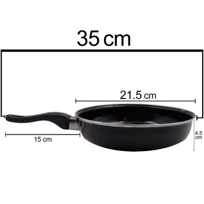 2524 Induction Base Hard Anodized Tadka Fry Pan Nonstick DeoDap