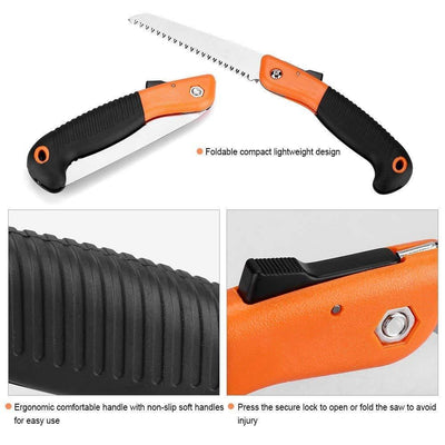 464 Folding Saw(180 mm) for Trimming, Pruning, Camping. Shrubs and Wood DeoDap