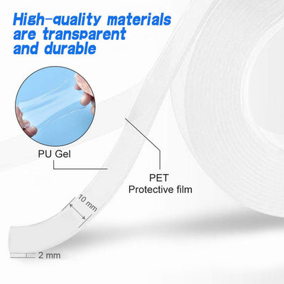 1679 3 Meter Double Sided Adhesive Silicon Grip Gel Tape DeoDap