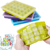 1144  Silicone Ice Cube Trays 24 Cavity Per Ice Tray [Multicolour] DeoDap