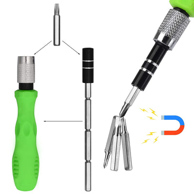 1557 32 in 1 Mini Screwdriver Bits Set with Magnetic Flexible Extension Rod DeoDap