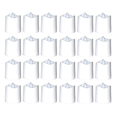 7221 Festival Decorative - LED Tealight Candles (White, 24 Pcs) DeoDap