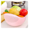 2014 Plastic Rice Bowl/Food Strainer Thick Drain Basket with Handle for Rice, Vegetable & Fruit. (1Pc) DeoDap