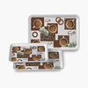 2292 Serving Tray Set  (Pack of 3 Pcs) (Small, Medium, Large) (Multicolour) DeoDap