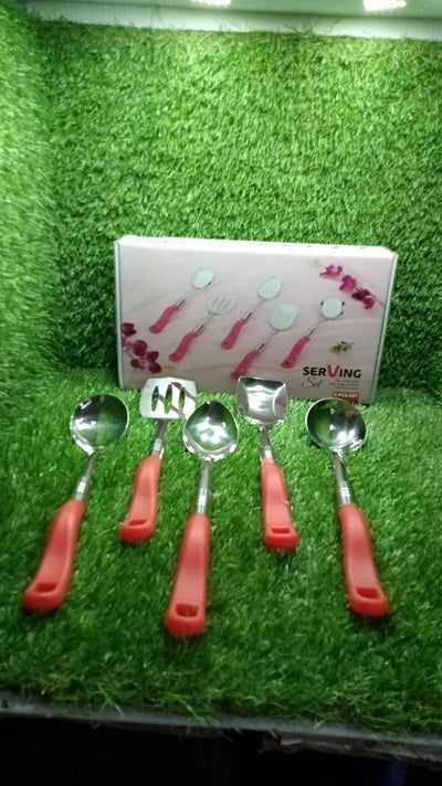 2935 Stainless Steel Serving Spoon Set 5 pcs. DeoDap