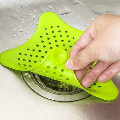 0829 Silicone Star Shaped Sink Filter Bathroom Hair Catcher Drain Strainers for Basin DeoDap