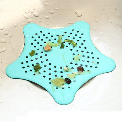 0829 Silicone Star Shaped Sink Filter Bathroom Hair Catcher Drain Strainers for Basin DeoDap