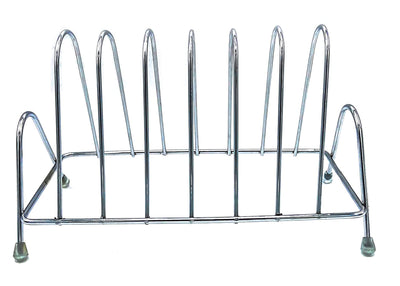 2135 Stainless Steel Square Plate Rack Stand Holder for Kitchen DeoDap